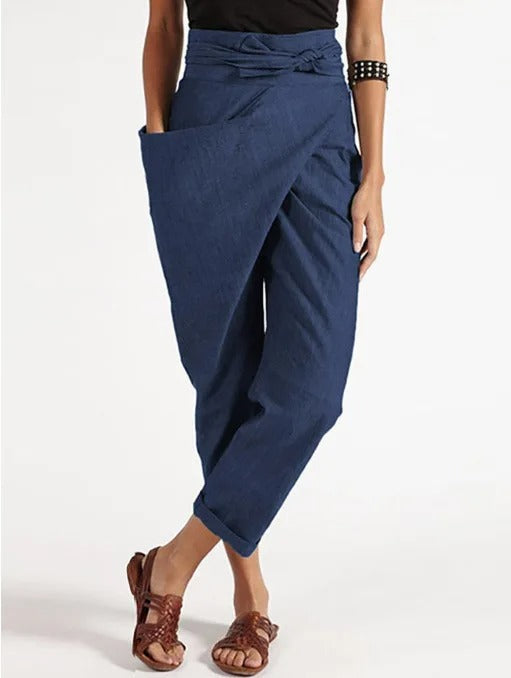 Dames Broek Asymmetrisch Casual Stijl