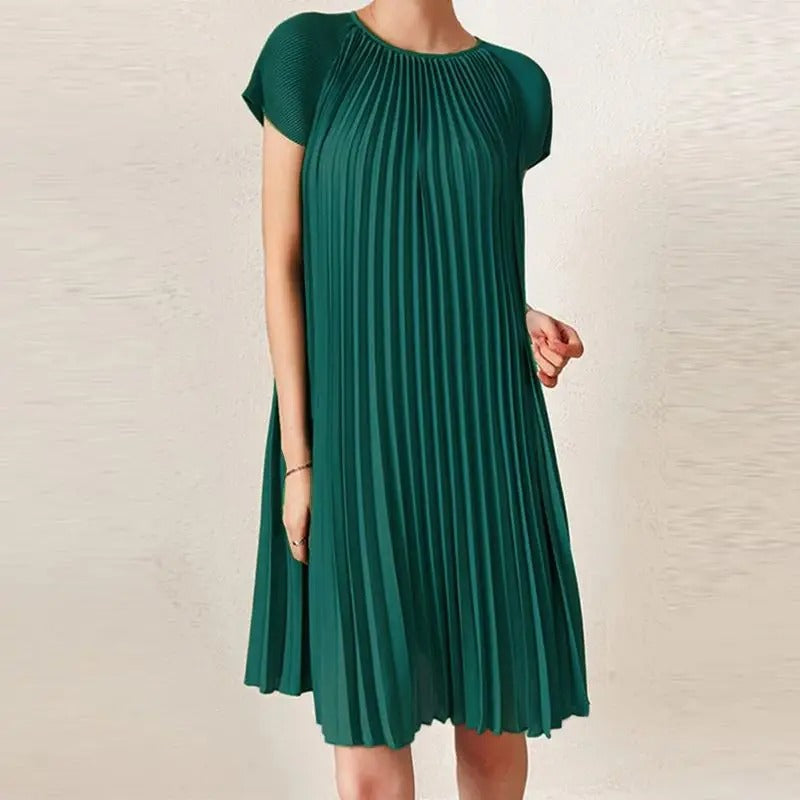 Vrouwelijke Jurk met Plooien Elegant Chique