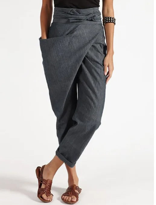 Dames Broek Asymmetrisch Casual Stijl