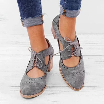Taps Leren Schoenen Toelopend Model voor Dames