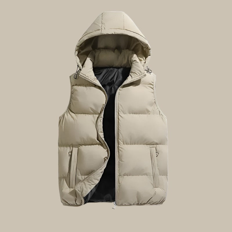 Heren Bodywarmer met Capuchon Warm en Waterdicht