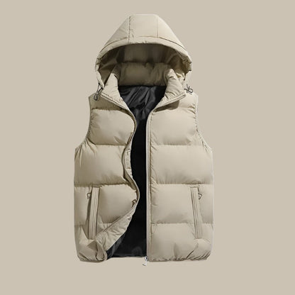 Heren Bodywarmer met Capuchon Warm en Waterdicht