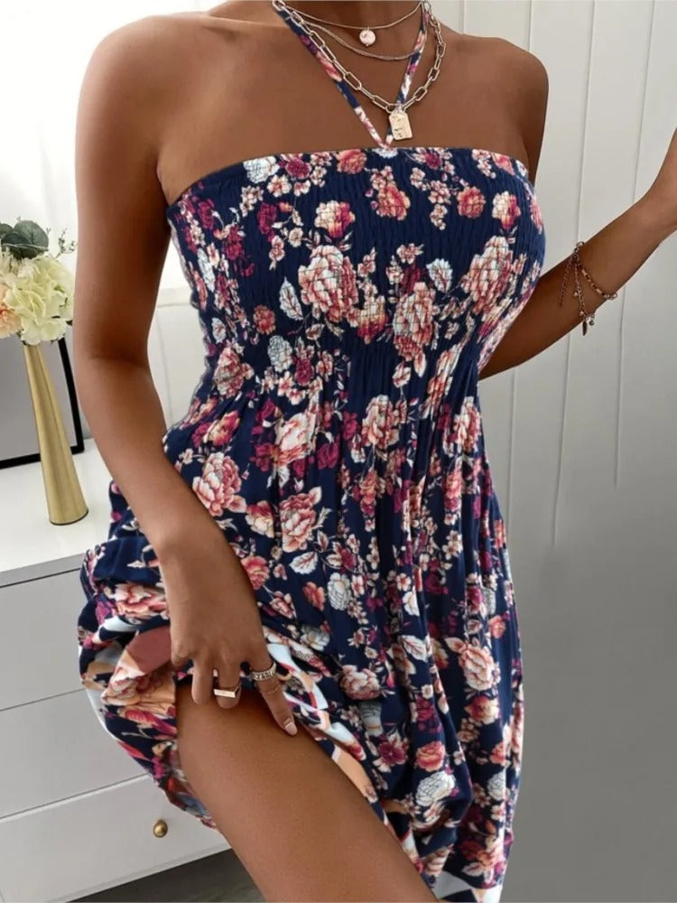 Zomerjurk Kort Mouwloos Vrouwelijk Model