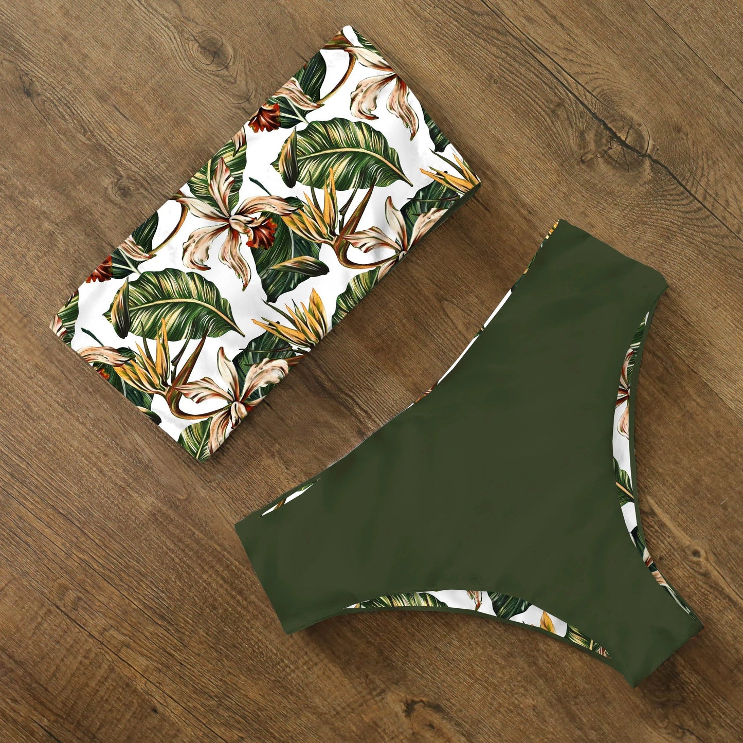 Vrouwelijke Bikini Set met Zomerse Bloemenprint