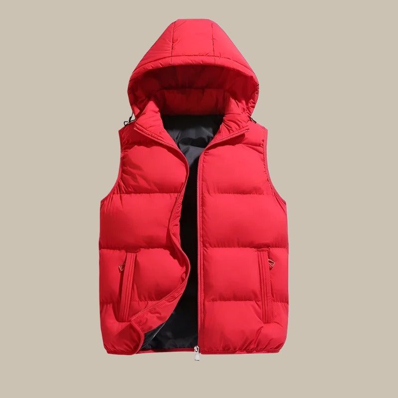 Heren Bodywarmer Met Capuchon Comfortabel Warm Isoleren