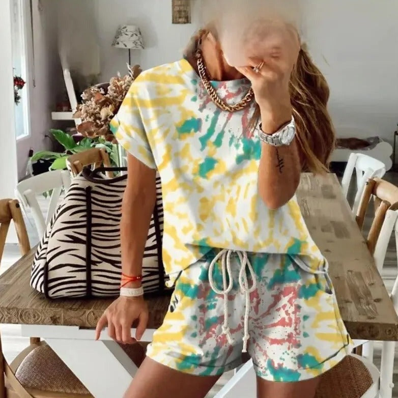 Tie Dye Set 2-Delig Vrouwelijk Kleding