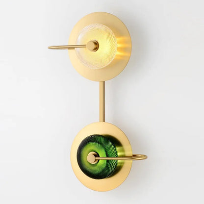 Messing Wandlamp met Glazen Kap - Modern Scandinavisch Design - Groen & Helder Glas - 2 & 3-Lichtpunt Opties