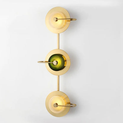 Messing Wandlamp met Glazen Kap - Modern Scandinavisch Design - Groen & Helder Glas - 2 & 3-Lichtpunt Opties