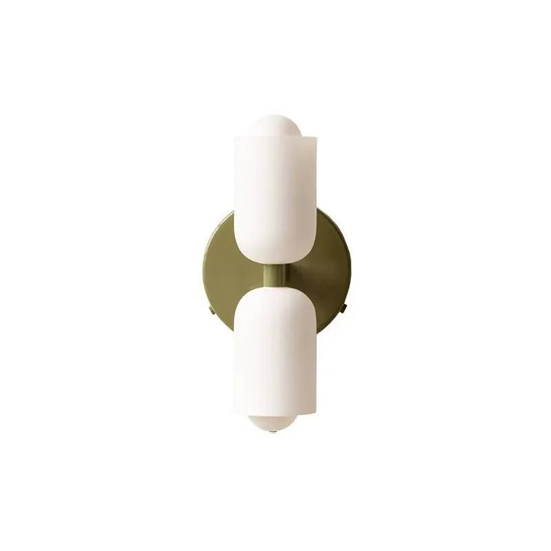 Moderne Wandlamp met Kleurrijke Kap – Glazen Lichtpunt voor Levendige Ruimtes