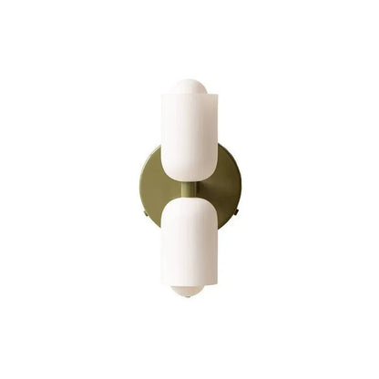 Moderne Wandlamp met Kleurrijke Kap – Glazen Lichtpunt voor Levendige Ruimtes