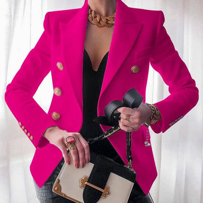 Designer Blazer Heren Getailleerd Dubbele Knopen Luxe Look