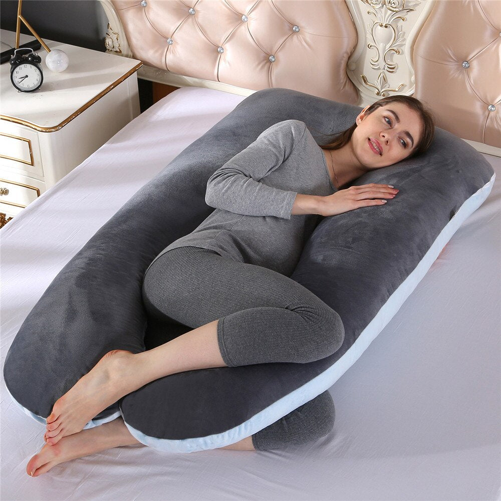 Zijligger Lichaamskussen 130x70cm Ergonomisch Zwangerschap Rugpijn Comfort Katoen Slaaphouding Ondersteuning