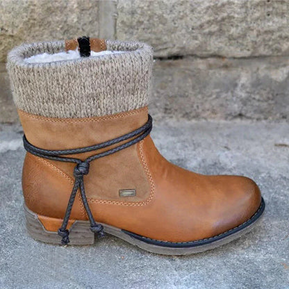 Bruine Enkellaarsjes Leren Dames Herfst Collectie