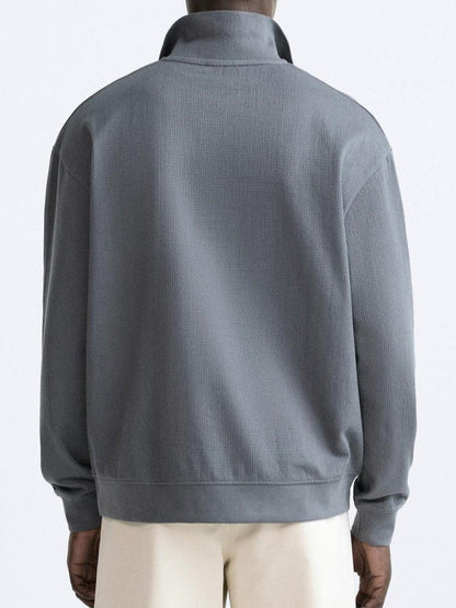 Beige Pullover met Polokraag voor Elegante Look