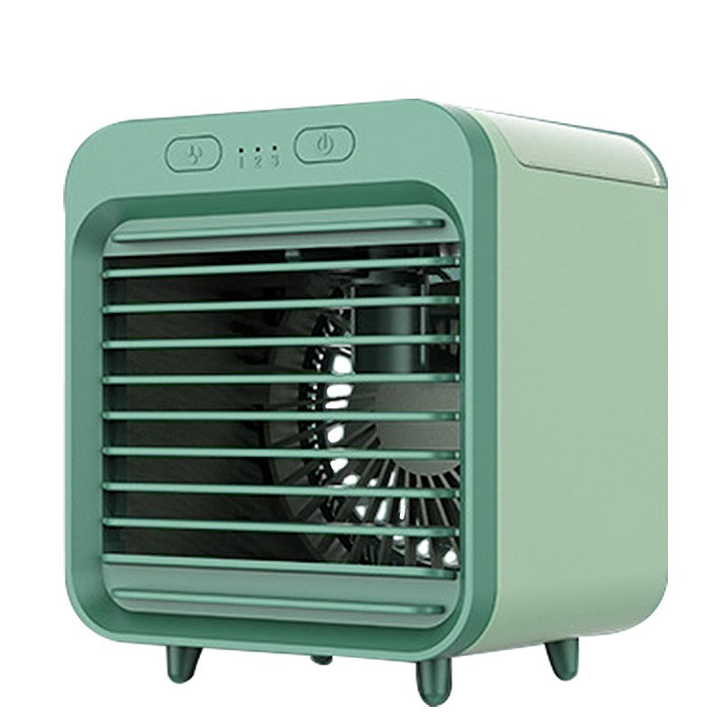 Compacte airco met luchtkoeler en luchtbevochtiger voor slaapkamer en kantoor via usb