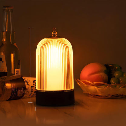 Tafellamp Lantaarn Oplaadbaar Dimbaar Metaal Acryl Zwart Sfeerverlichting Slaapkamer Woonkamer Nachtlamp Touch Vintage