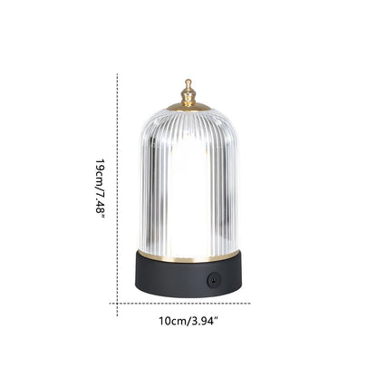 Tafellamp Lantaarn Oplaadbaar Dimbaar Metaal Acryl Zwart Sfeerverlichting Slaapkamer Woonkamer Nachtlamp Touch Vintage