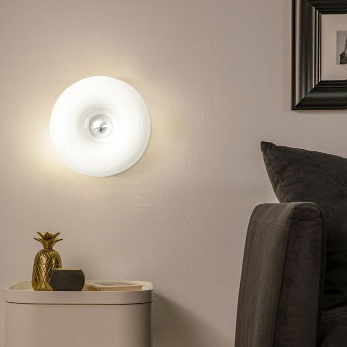 Bauhaus Wandlamp & Tafellamp – Minimalistisch Wit Glas met Metaal Woonkamer Sfeerlicht