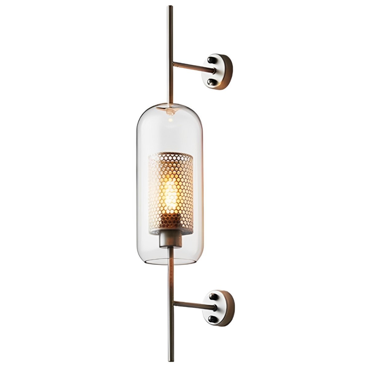 Wandlamp Glas Bol IJzer Brons Slaapkamer Woonkamer E27 Vintage Industrieel Nachtkastlamp Hal