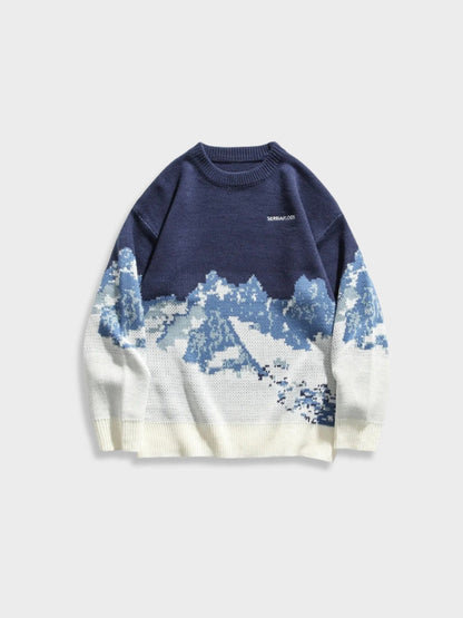 Vintage Mountain Sweater in de kleur Blauw voor dames in Casual stijl ideaal voor de herfst.