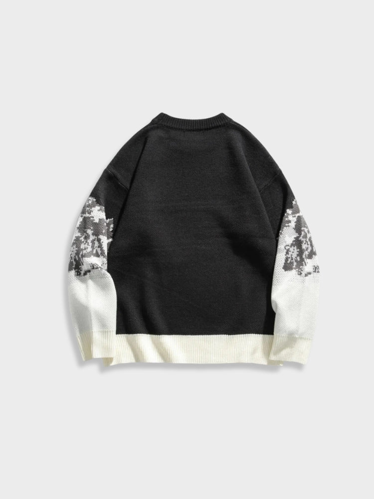 Vintage Mountain Sweater in de kleur Zwart voor dames in Casual stijl ideaal voor de herfst.