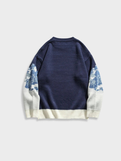 Vintage Mountain Sweater in de kleur Zwart voor dames in Casual stijl ideaal voor de herfst.