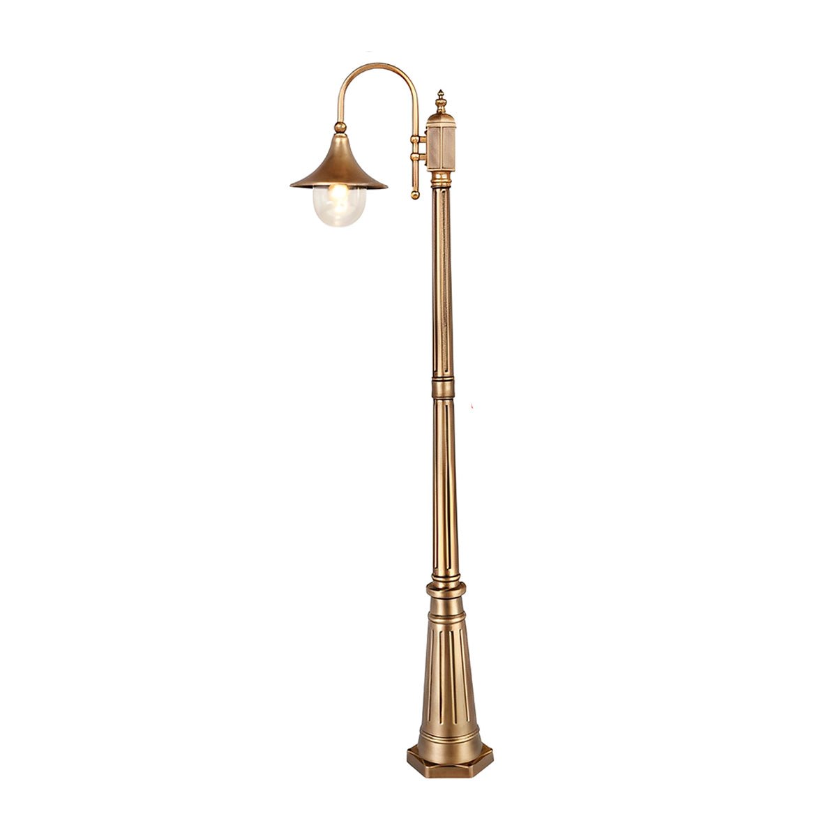 Vintage Waterdichte Tuinlantaarn Op Paal Met LED Verlichting En Retro Design