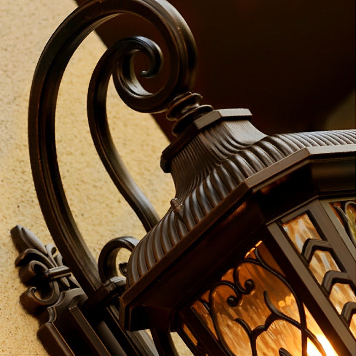 Buitenlamp Vintage Lantaarn Aluminium Bronskleur IP56 E27 Veranda Gevel Klassieke Muurlamp Tuin