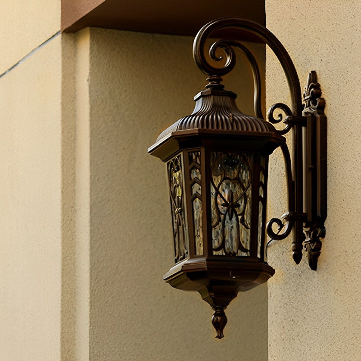 Buitenlamp Vintage Lantaarn Aluminium Bronskleur IP56 E27 Veranda Gevel Klassieke Muurlamp Tuin