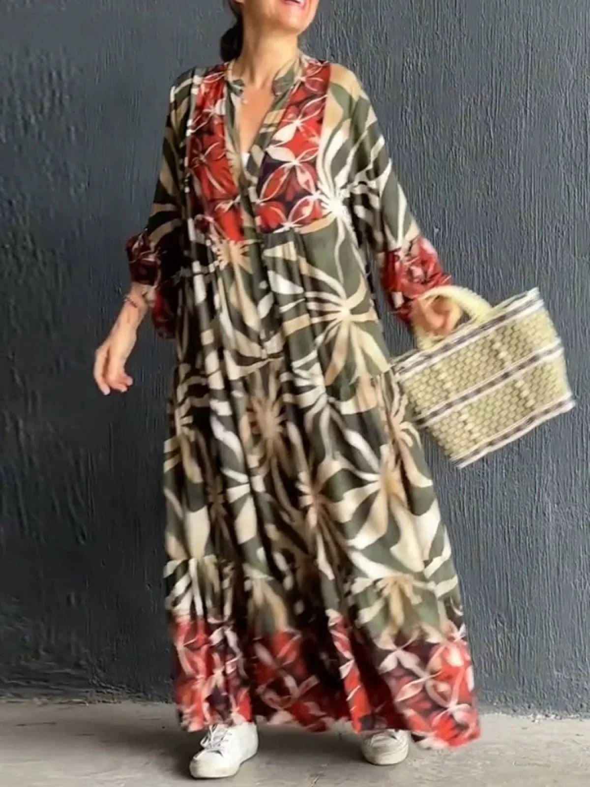 Schouderjurk Met Print