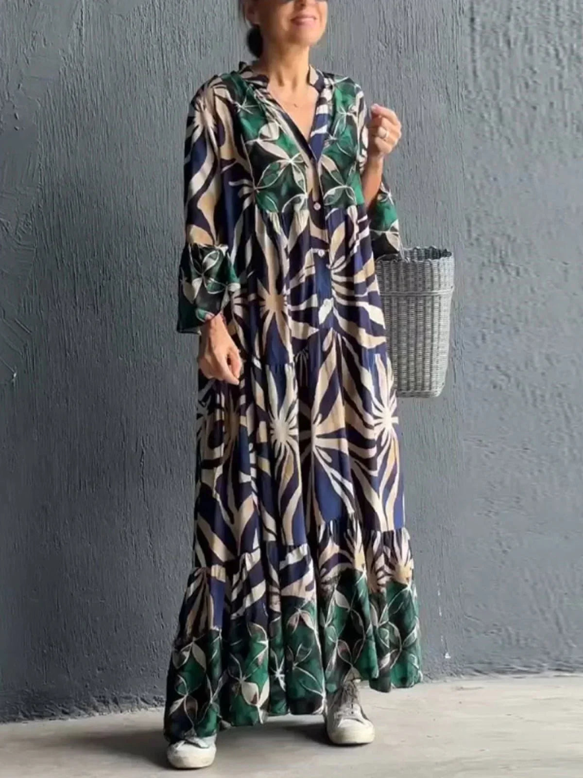 Schouderjurk Met Print