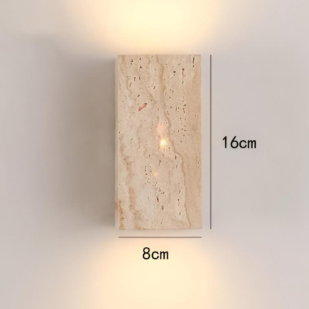 Buitenlamp Travertin Steen Up Down LED IP65 3000K Gevel