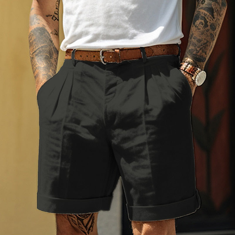Heren Shorts Linnen-Katoen Klassiek Comfortabel