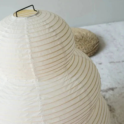 Wabi Sabi Vloerlamp van Rispapier – Kunstnerische Design Lamp met Verstelbaar Statief