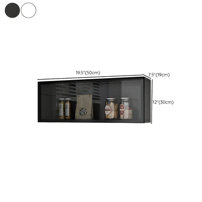 Wandkast Glas Deur Hout Wit Grijs 5 Maten LED Keuken Woonkamer Vitrinekast