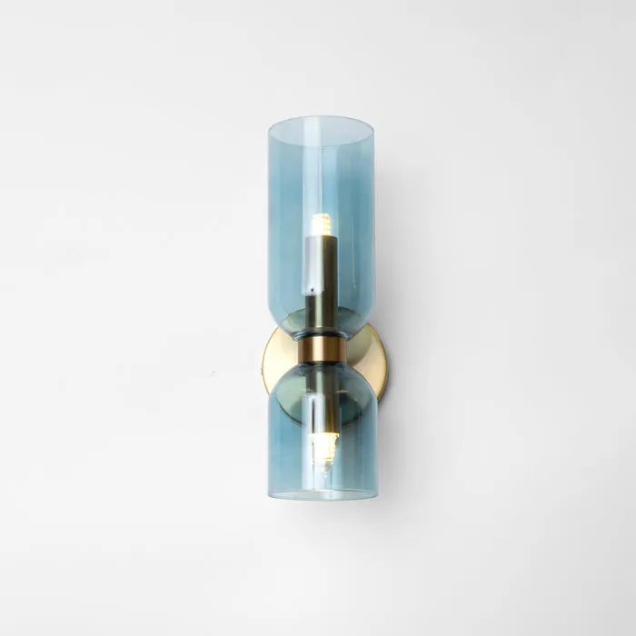 Wandlamp Dubbel Glas IJzer Moderne Wandverlichting Gang Slaapkamer Woonkamer E12