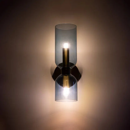 Wandlamp Dubbel Glas IJzer Moderne Wandverlichting Gang Slaapkamer Woonkamer E12
