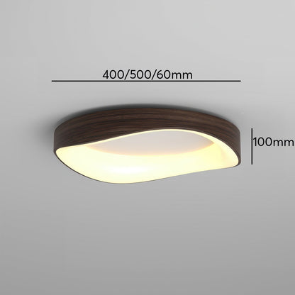 Plafondlamp LED Houtlook Scandinavisch Acryl IJzer Woonkamer Slaapkamer 40 50 60cm