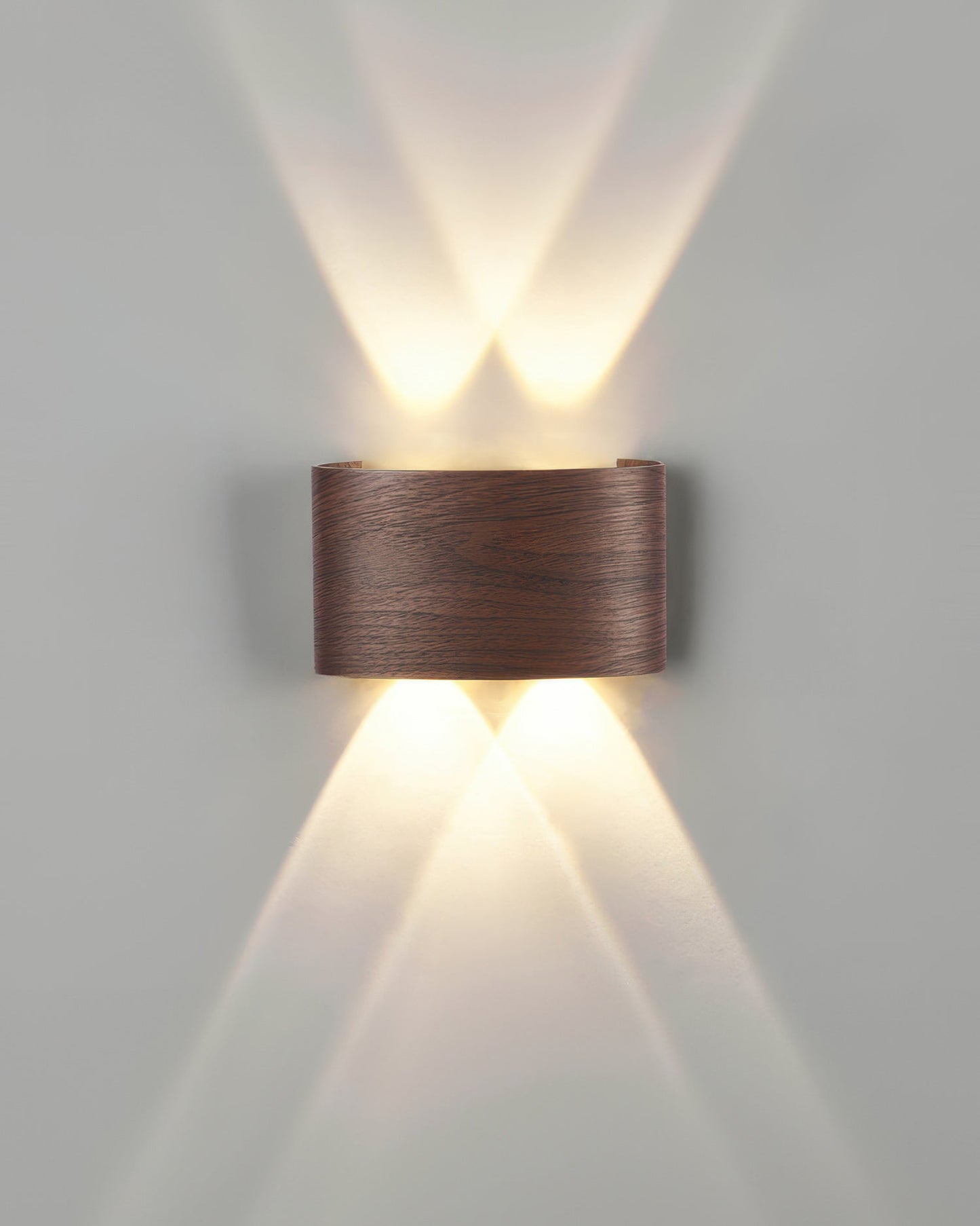 Wandlamp LED houtlook 10W warm wit 3000K binnen buiten IP65 wandverlichting modern design