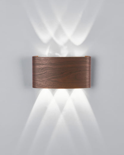 Wandlamp LED houtlook 10W warm wit 3000K binnen buiten IP65 wandverlichting modern design