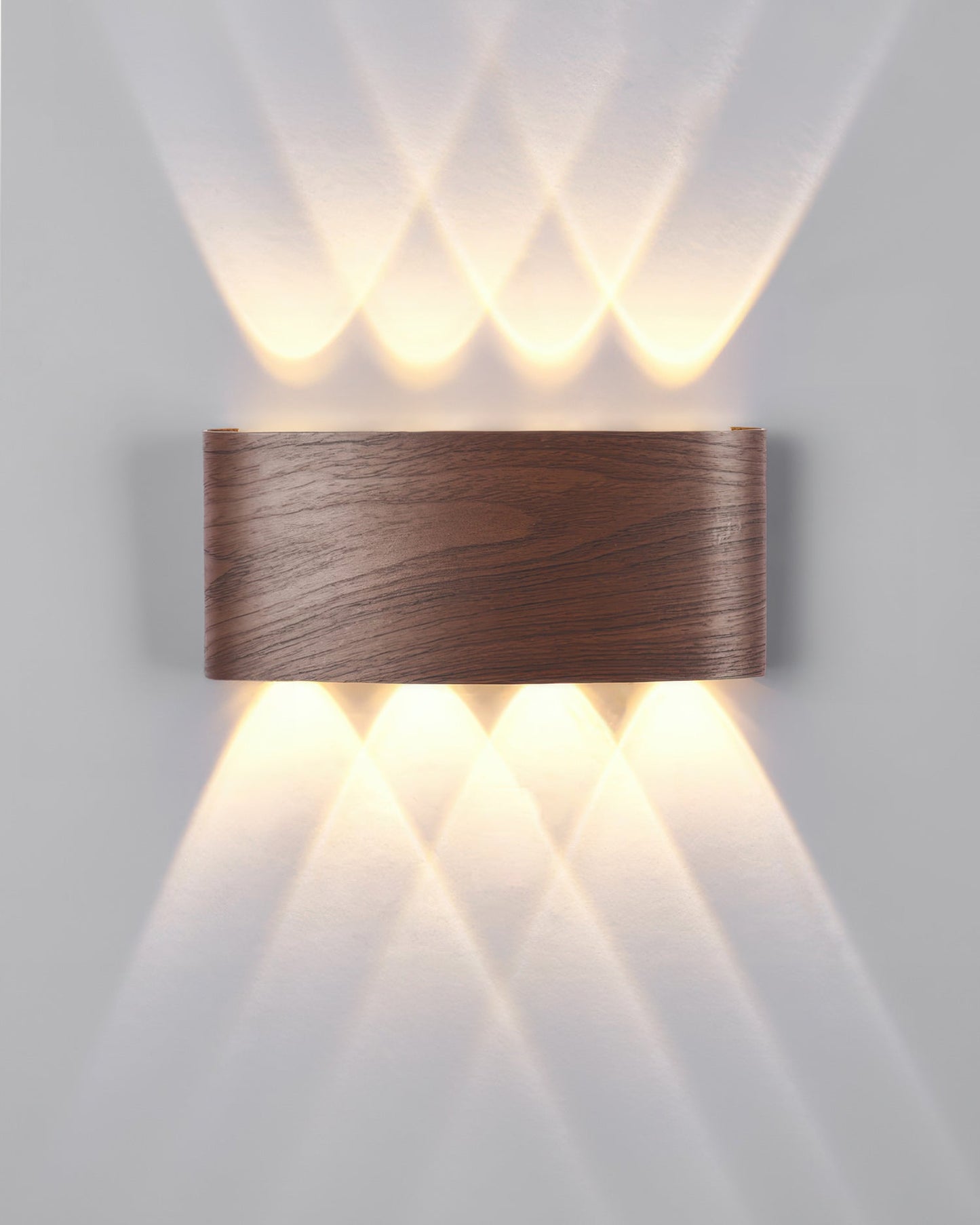 Wandlamp LED houtlook 10W warm wit 3000K binnen buiten IP65 wandverlichting modern design