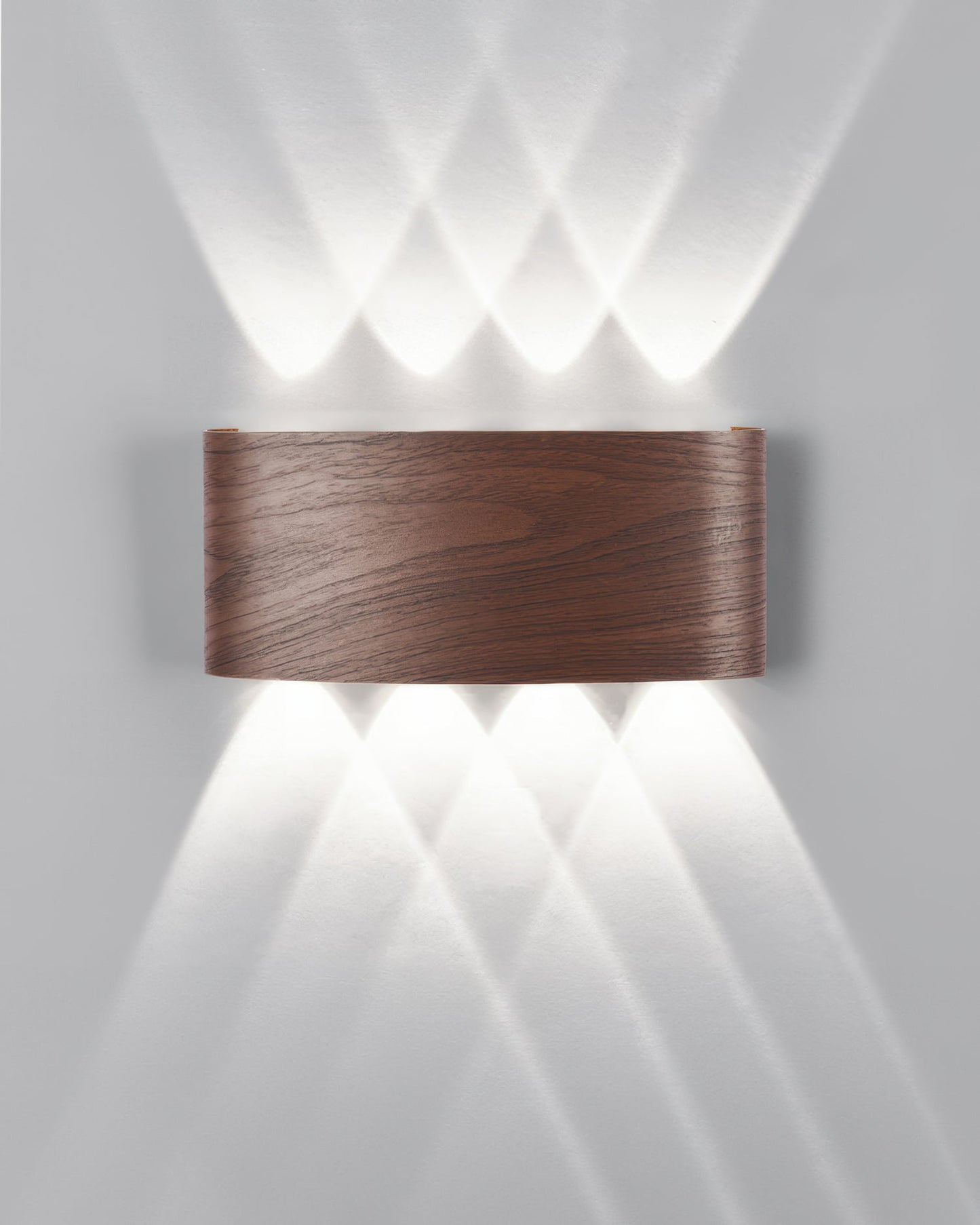 Wandlamp LED houtlook 10W warm wit 3000K binnen buiten IP65 wandverlichting modern design
