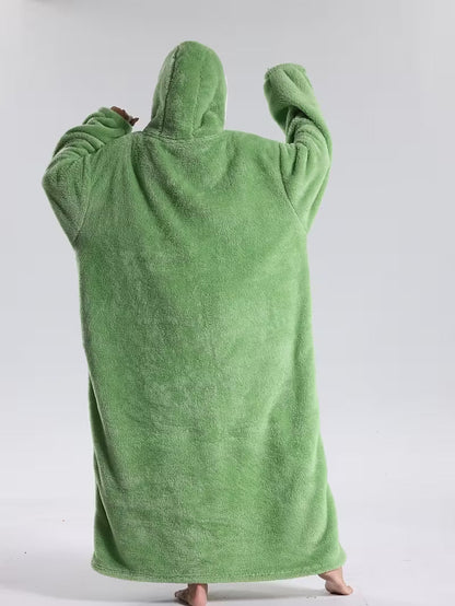Draagbare Hoodie Deken met Mouwen en Capuchon Warm Fleece voor Bank Bed TV Kijken Luieren Ontspannen
