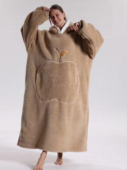 Draagbare Hoodie Deken met Mouwen en Capuchon Warm Fleece voor Bank Bed TV Kijken Luieren Ontspannen