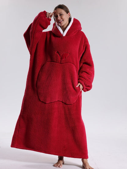 Draagbare Hoodie Deken met Mouwen en Capuchon Warm Fleece voor Bank Bed TV Kijken Luieren Ontspannen