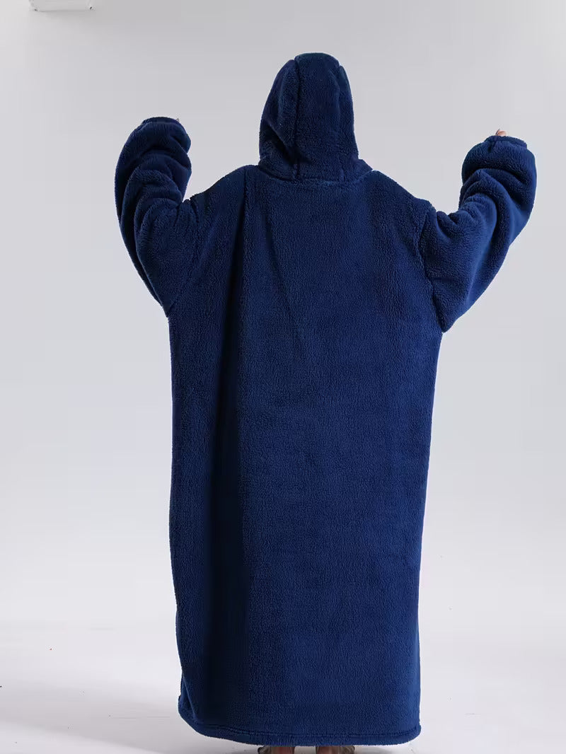 Draagbare Hoodie Deken met Mouwen en Capuchon Warm Fleece voor Bank Bed TV Kijken Luieren Ontspannen