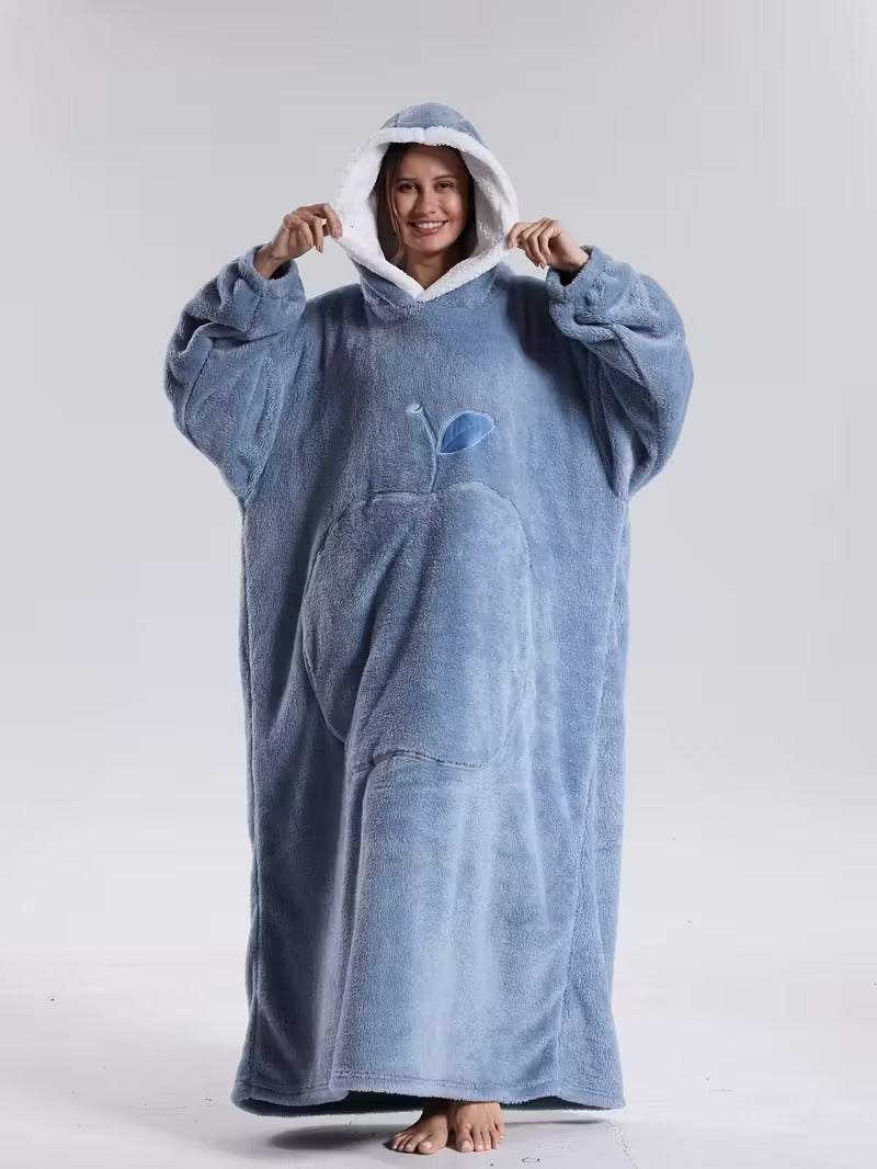 Draagbare Hoodie Deken met Mouwen en Capuchon Warm Fleece voor Bank Bed TV Kijken Luieren Ontspannen