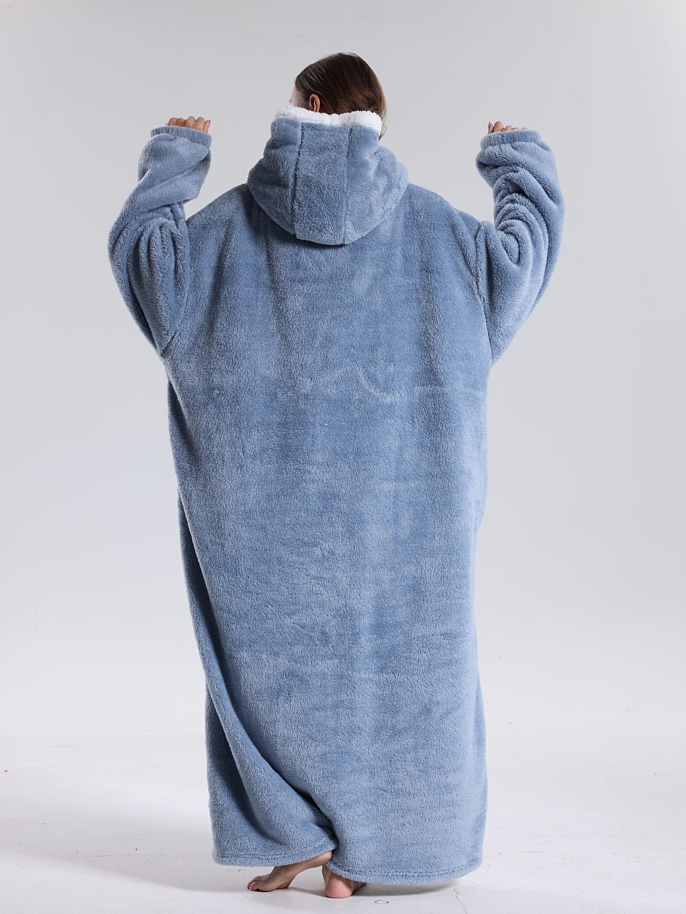 Draagbare Hoodie Deken met Mouwen en Capuchon Warm Fleece voor Bank Bed TV Kijken Luieren Ontspannen