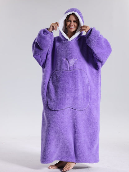 Draagbare Hoodie Deken met Mouwen en Capuchon Warm Fleece voor Bank Bed TV Kijken Luieren Ontspannen