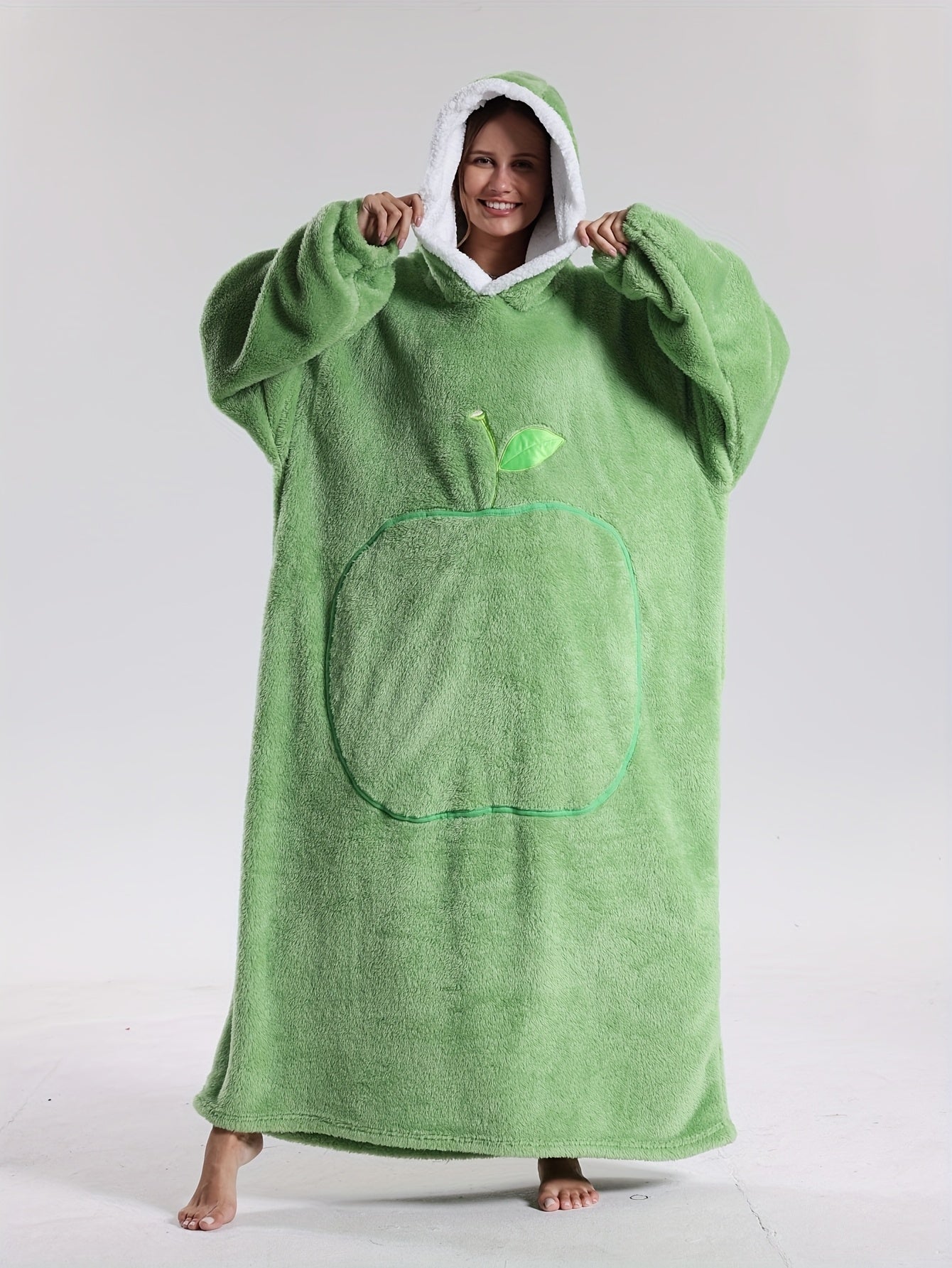 Draagbare Hoodie Deken met Mouwen en Capuchon Warm Fleece voor Bank Bed TV Kijken Luieren Ontspannen